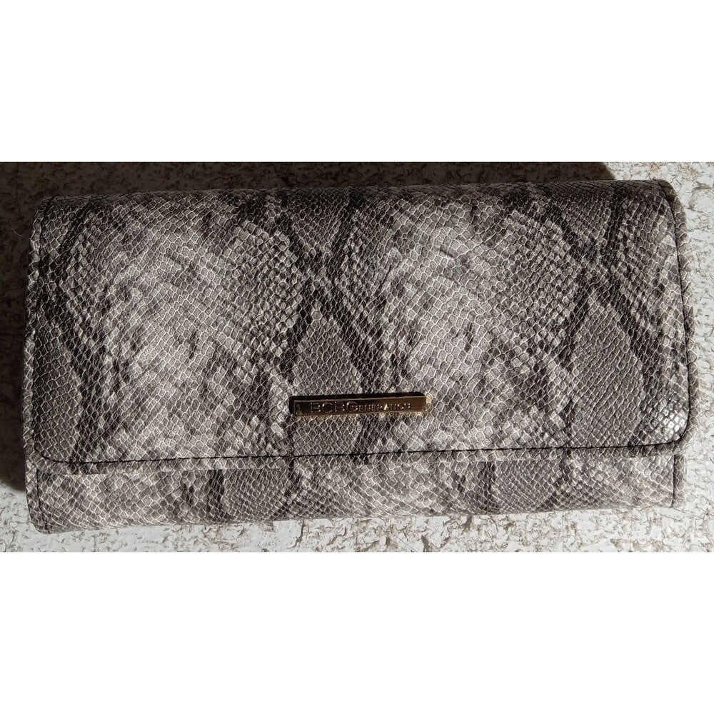 BCBG GREY Snake Print Wallet